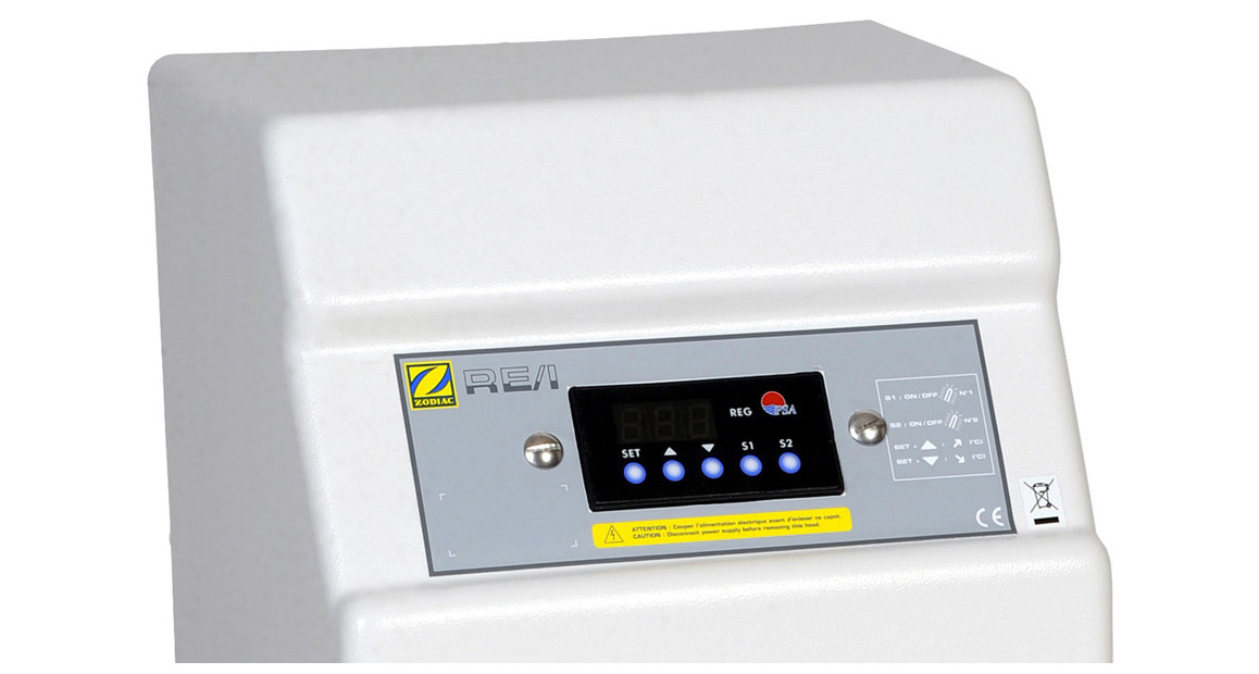 zoom sur le réchauffeur de piscine zodiac RE/I à puissance moyenne