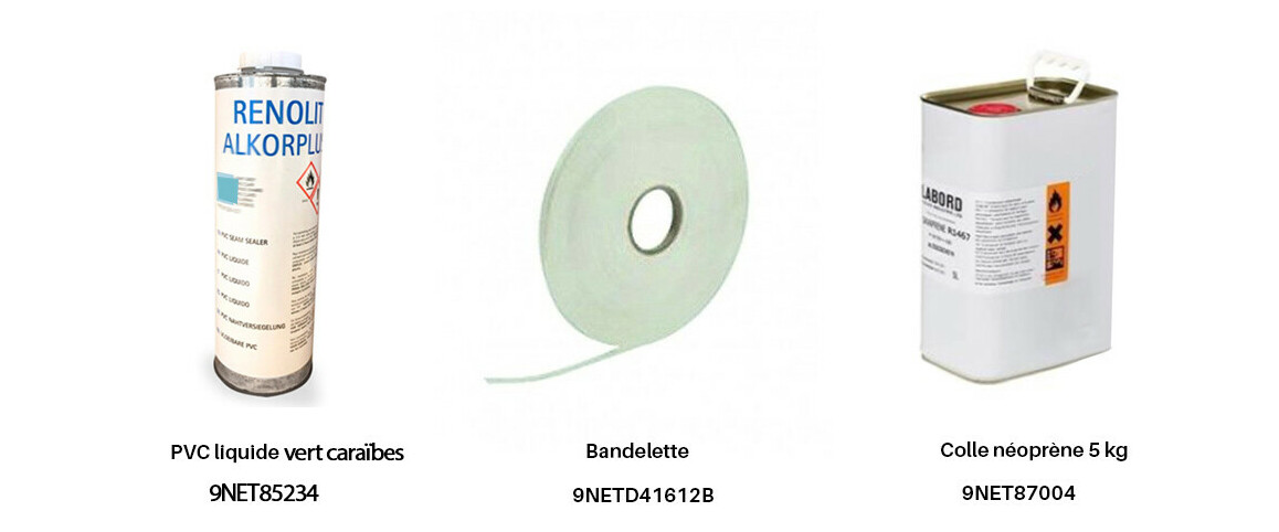 Produit complémentaires pour pvc armé armeflex vert caraibes 