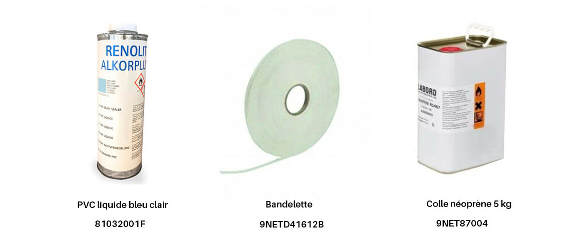 produits complémentaires deu pvc armé 150/100 ème armeflex bleu pâle