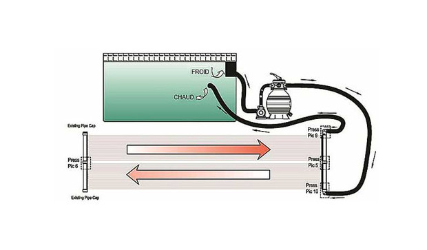 installation chauffage solaire pour piscine - exemple 2