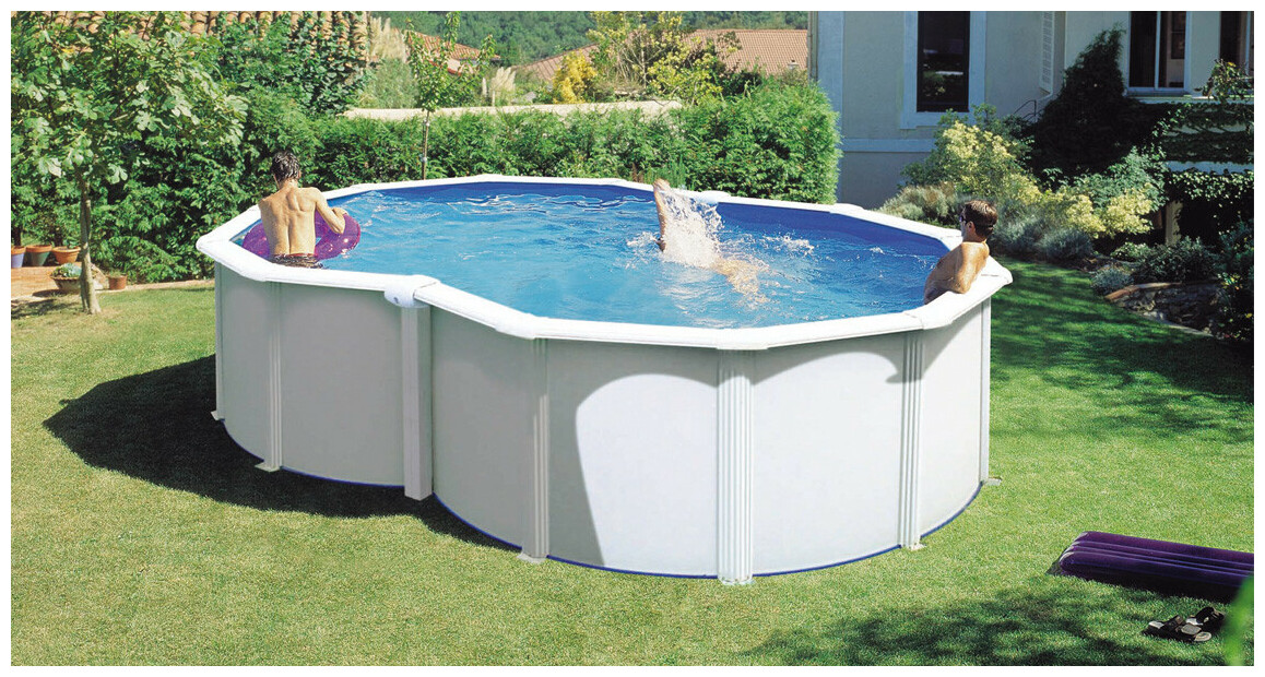 Kit piscine acier blanc Varadero - En Huit 5.00 x 3.40 x 1.20 m