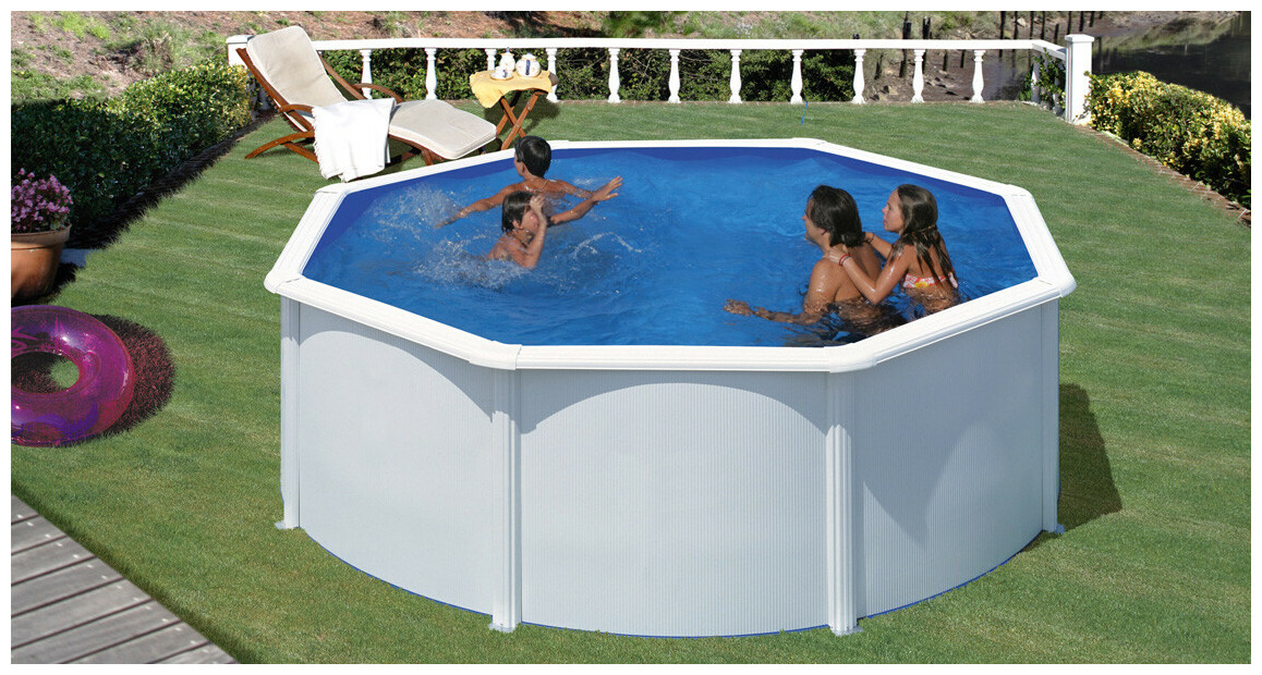 Kit piscine acier blanc Fidji - Ronde Ø3.00 x H1.20 m