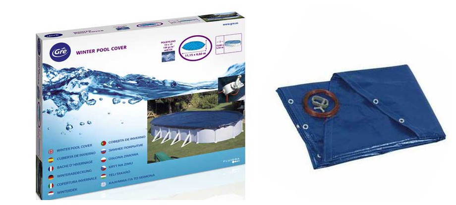 bâche hiver Gré pour piscine hors sol en situation