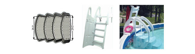 Escalier Festiva pour piscines - details et dimensions