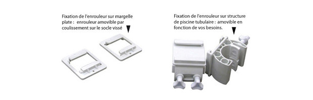 Enrouleur télescopique pour piscines hors-sol et bois - fixations