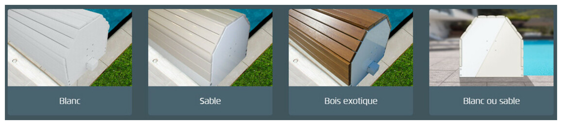 coloris coffre du Volet Hors sol automatique avec fin de course Linea Banc by Maytronics