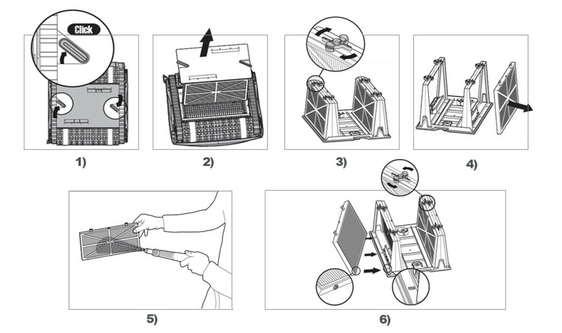 nettoyage des cassettes du opool tc dolphin