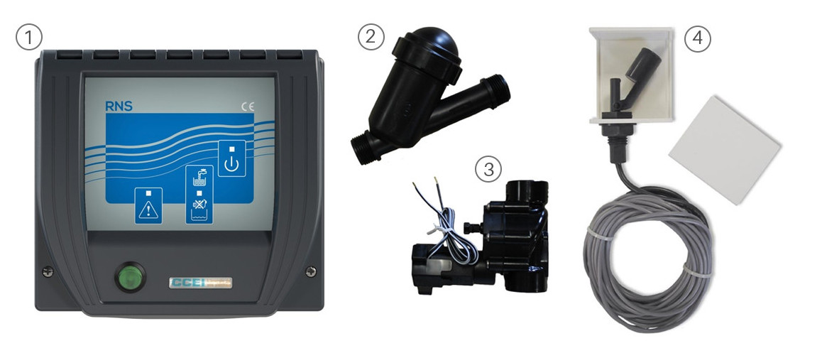 contenu du r&eacute;gulateur de skimmer pour piscine rns-1 ccei