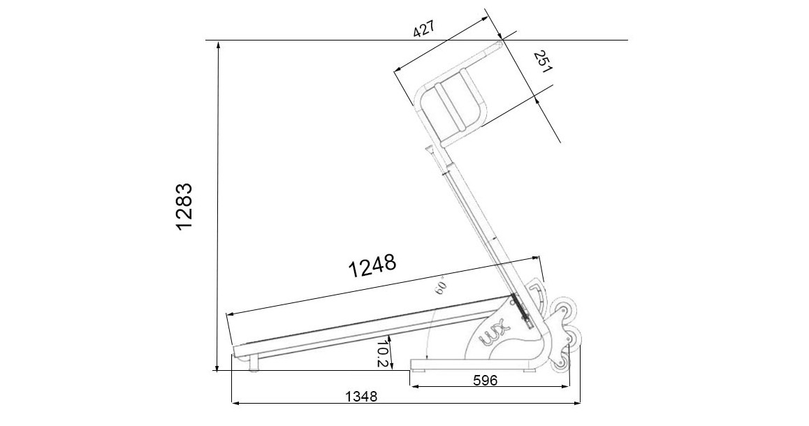 dimensions du tapis de course aquatique aquajogg