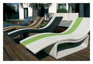 2 bains de soleil sol blanc et anis piscine center 1432049139