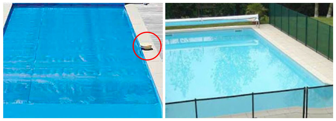 Bâche piscine sur mesure Iverbul Quatro noire - Eté/Hiver