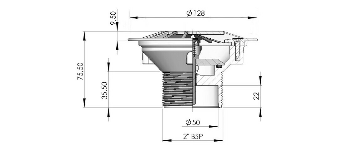 bouche de refoulement hydraulicite inversee abs fixe gris piscine beton piscine center 1667985509