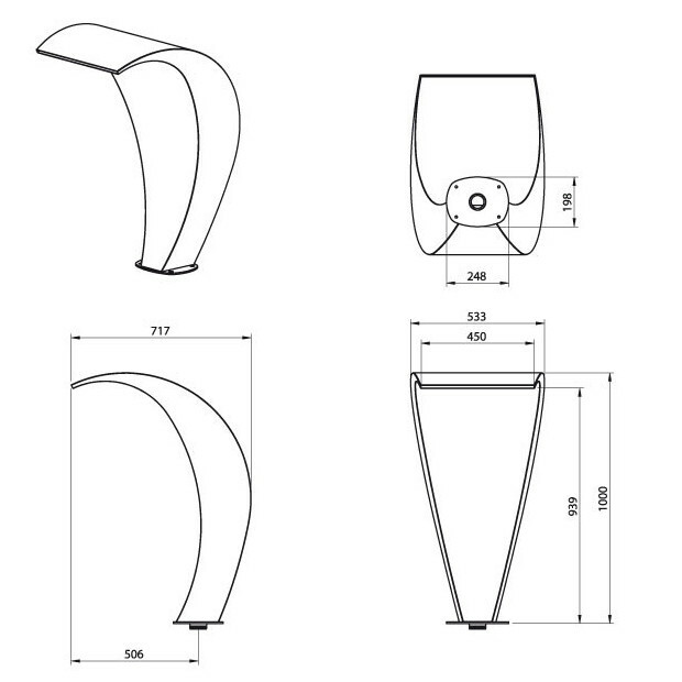 cascade inox cisne 450 piscine center 29892700