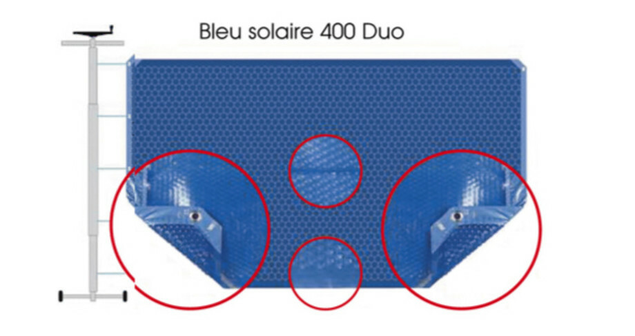 couverture a bulles bleu solaire 400 duo le m piscine center 1460039843