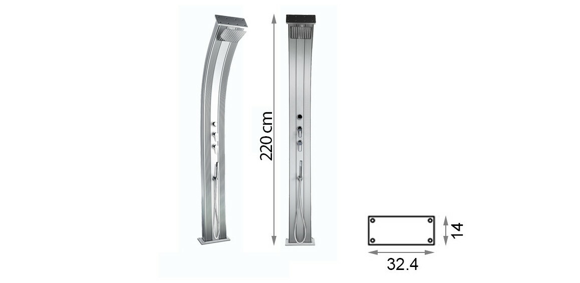 douche d exta rieure dada curve 38 l anthracite alu brossa piscine center 1557151187