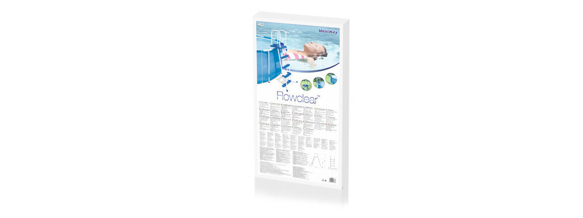 echelle de securite 2x3 marches avec plateforme hauteur 122 cm piscine center 1571993767