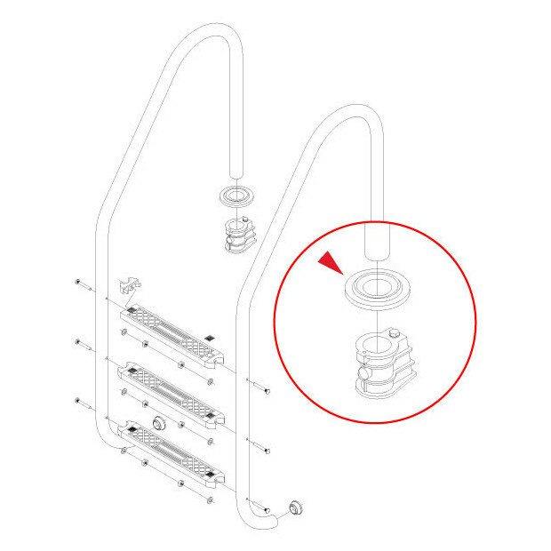 enjoliveur pour tube inox 43 mm lot de 2 piscine center 92820500