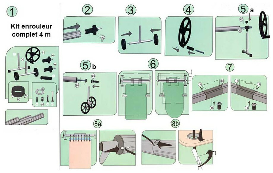 enrouleur eco telescopique piscine de 2 a 4 m piscine center 1481813587