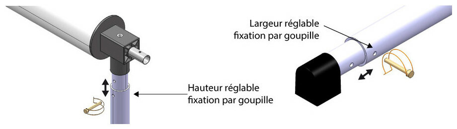 enrouleur telescopique reglable sur pied pour bache a bulles 4 ml maximum piscine center 1456939014