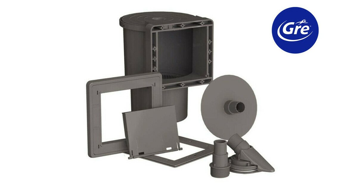 ensemble skimmer pour piscines acier gre gris piscine center 1633524072