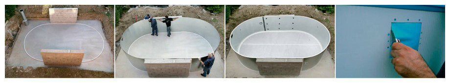 kit piscine enterree acier star pool sumatra ronde 350x120 cm piscine center 1462549337