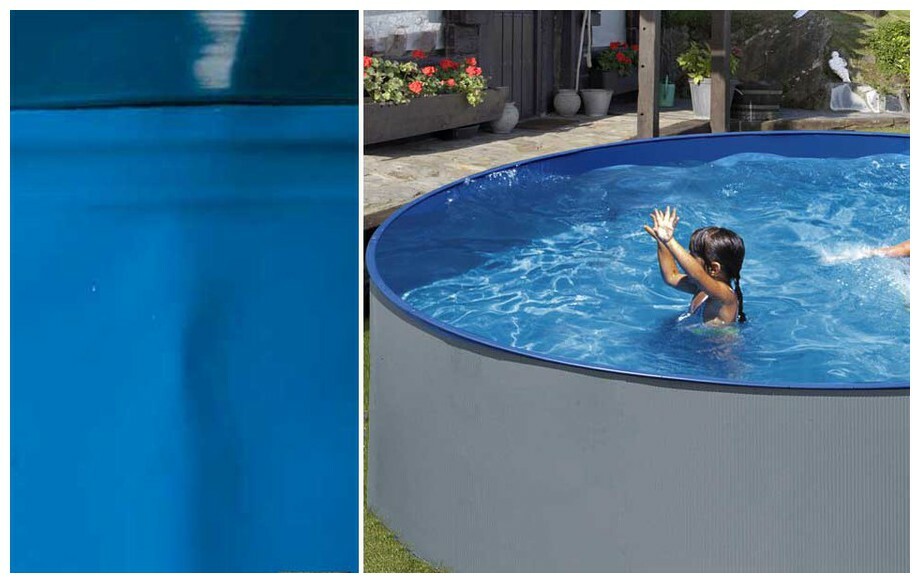 liner bleu uni 40 100 piscine hors sol gre ronde 241 x h 120 cm piscine center 1480601343