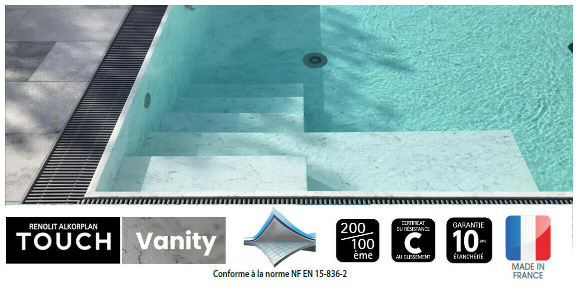 liner imprime renolit alkorplan 3d touch vanity 1 65 x 21 m soit 34 65 m  piscine center 1646322649