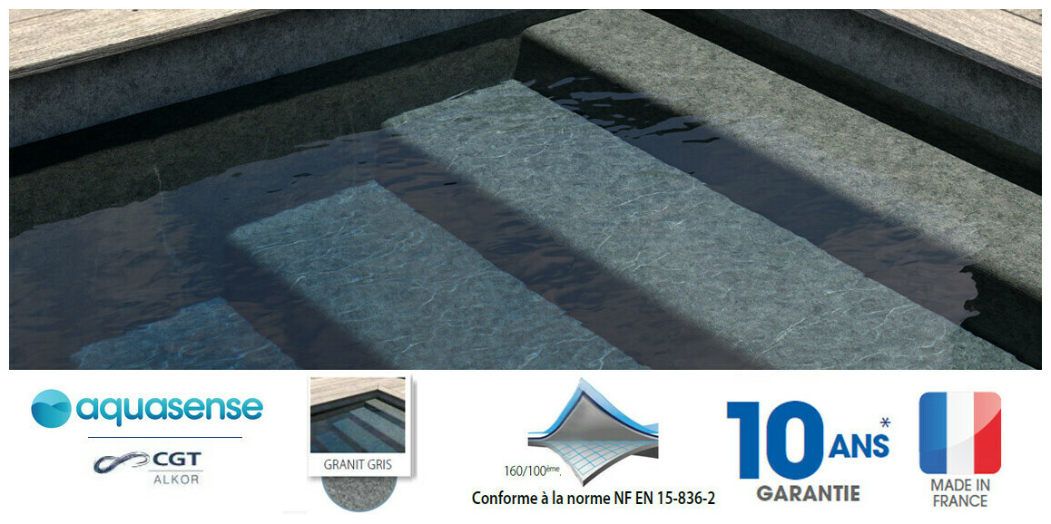 liner pvc arme aquasense granit gris 33ma piscine center 1622472540