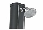 douche solaire droite alu noir 32 l avec rince pieds piscine center 1428941414