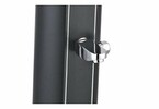 douche solaire droite alu noir 32 l avec rince pieds piscine center 1428941471