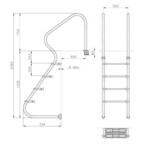 echelle acces facile 4 marches piscine center 56838900