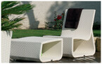 fauteuil et pouf de jardin design summertime chair blanc piscine center 1465997531