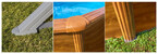 kit piscine hors sol sicilia acier aspect bois ronde 460 x h120 cm piscine center 1463401877