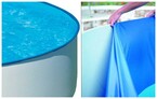 liner bleu uni overlap piscine hors sol ronde 300 x 65 cm 20 100 piscine center 1480426059