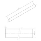 main courante inox 43mm avec 1 extremite fermee et 1 ouverte l 5m piscine center 83115400