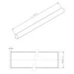 main courante inox 43mm avec extremites fermees l 5m piscine center 79664800