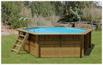 piscine bois woodfirst original hexagonale 412 x 119 piscine center 1493717858