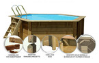 piscine bois woodfirst original hexagonale 412 x 119 piscine center 1493728171