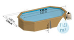 piscine bois woodfirst original octo allongee 436 x 336 x 120 liner bleu pale piscine center 1425317138