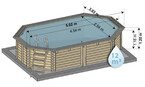 piscine bois woodfirst original octo allongee 502 x 303 x 120 cm liner bleu pale piscine center 1455816675