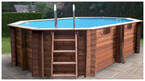 piscine bois woodfirst original octo allongee 502 x 303 x 120 cm liner bleu pale piscine center 1481280663