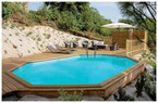 piscine bois woodfirst original octo allongee 502 x 303 x 120 cm liner bleu pale piscine center 1496999502