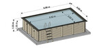 piscine bois woodfirst original rectangulaire 600 x 400 x 133 cm liner bleu pale piscine center 1454945536