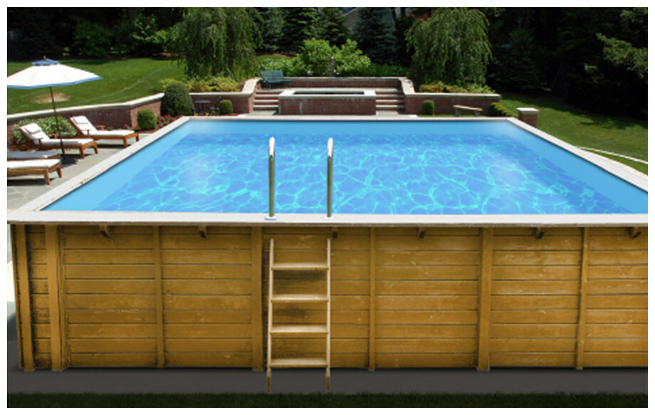 Bâche d'hivernage pour piscine bois rectangulaire Mint 10,10 x 4,18 m - Gré  GRE Pas Cher 