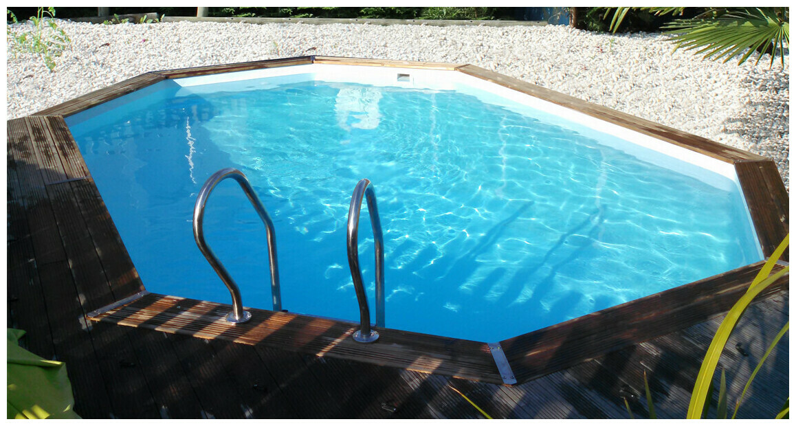 piscine bois woodfirst original octo allongee 436 x 336 x 117 liner bleu pale piscine center 1636554631