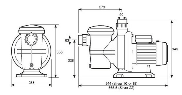 pompe silver 10 mono 0 60 cv 10m h piscine center 1403086609