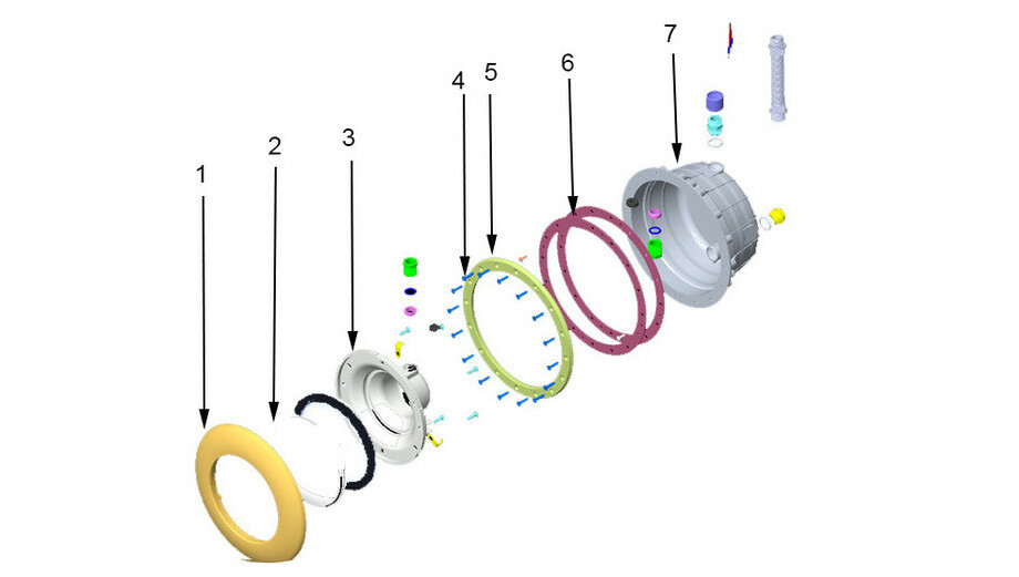 projecteur sable led 1 11rgb pour piscine beton et liner piscine center 1488980537