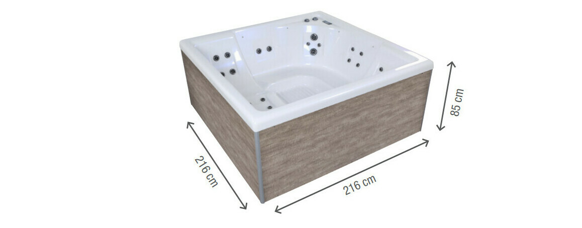 spa netspa square wave 2 netspa carre 5 places 216 x 216 x 85 cm piscine center 1664785792