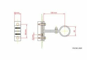 support de fixation pour main courante pour piscines beton piscine center 1407422337