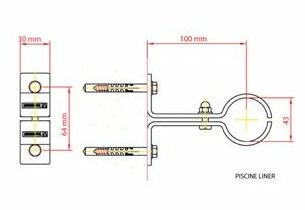support de fixation pour main courante pour piscines beton piscine center 1407422458